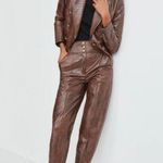 Veronica Beard 💕💕 Cooke Vegan-Leather Dickey Jacket ~ Chicory Brown 2 NWT Photo 5