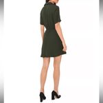 Vince Camuto NWT Wrap Front Mini Dress Pine Forest Dark Army Green Tie Waist New Photo 2