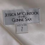 Jessica McClintock Gunne Sax Womens Formal Dress White Mesh Sleeveless USA 7 Photo 7