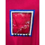 Vintage Cover Charge Red Floral Beaded Short Sleeve Maxi‎ Dress Size Large Photo 1