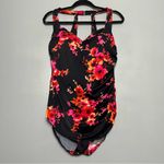 NWT Swimsuits For All Aquabelle Draped Sarong Front One Piece Women’s Size 14 Pink Photo 2