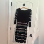 Torrid Black and Multicolor Chevron Stripe 3/4 Sleeve Sweater Dress Sz 2x Photo 1