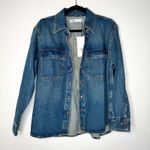 ZARA  Blue Denim Shirt Jacket Photo 2