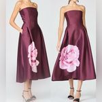 Sachin + Babi Shay Strapless Floral-Print Mikado Midi Dress sz 4 Photo 2