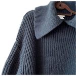 H&M ✨ Hunter Green Dark Green Collared Rib-knit Sz Small Sweater✨ Photo 6