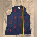 Lane Bryant NWT Navy Sweater Vest with Red Details Photo 5