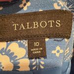 Talbots  Blue Floral Bandana Mini Pencil Skirt Sz 10 Photo 2