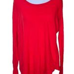 PINK - Victoria's Secret Victoria's Secret PINK Red Long Sleeve Sleepwear Top - Size Small Photo 0