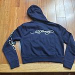 Ed Hardy NWT  Broken Heart and Fairytale Navy Eclipse Hoodies Sweatshirt Size S Photo 5