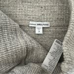 James Perse Ribbed Knit Stretch Cotton Pencil Midi Skirt in Heather Grey 3 / L Photo 3