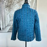 CAbi Poseidon Puffer 914 Teal Blue Zip Up Mock Neck Outdoor Jacket - Size Small Photo 5