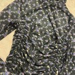 Free People black floral turtle neck body suit size xs Photo 3