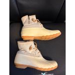 Sperry Women's Saltwater Duck Boots Waterproof Rubber Rain Boot Size 7.5 Beige Photo 1