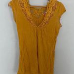 Forever 21 Mustard Yellow Short Sleeve Blouse Size Small Photo 0