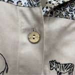 Dressbarn xl safari Animal Print ButtonUp embroidered beaded top jacket cardigan Tan Photo 12