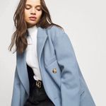 Topshop NWT $160 Blue Brooke Double Breasted Blue Coat Sz 2 Photo 4