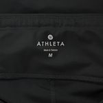 Athleta Pants Women Medium Spliced Sonar Tight Black Navy Blue Yellow Athleisure Photo 4