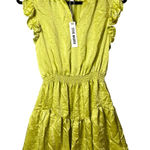 Steve Madden  Dress Womens S‎ Golden Lime Prairie Dreams V Neck Mini Dress NEW Photo 0
