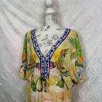Farm Rio Farm Rio Tropical Floral V-Neck Puff-Sleeve Resort Wear Maxi Dress Size S Photo 5