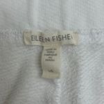Eileen Fisher  LG Organic Cotton Cropped Wide Leg Terry Sweatpants White Cozy Photo 2