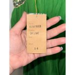 NWT Mandalay Dark Lime Green Silk Beaded Sequin Mini Evening Dress Women Size 14 Photo 12