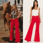 Wrangler wanderer high rise flare Red Flare corduroy Jeans size 27 Photo 5