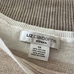 Liz Claiborne  Woman Pink Red Beige Stripes Pullover Sweater Plus size 1X Striped Photo 3