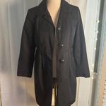 Gallery Black Trench Coat Tailored Minimalist Design Small Photo 7