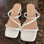 Women Wedge Heel Sandals White Size 7 Photo 0