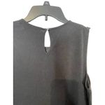 Banana Republic  Black Pleated Tank Top Sleeveless Keyhole Back Women XS NWT‎ Photo 6