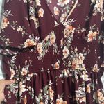 Xhilaration  Burgundy Floral Midi Dress Photo 2