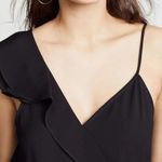 Parker Addison Black Spaghetti Strap Cropped Jumpsuit Romper Women's Size 12 Photo 2