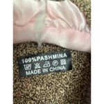 Handmade Vintage 100% Pashmina Brown Striped Knit Boucle Full Zip Poncho Sweater OSFM Photo 5