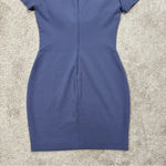 Likely Manhattan Mini Dress Bodycon Shortsleeve Crew Neck in Steel Blue Size 4 Photo 6