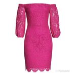 Trina Turk Pink Lace Off The Shoulder Cocktail Dress Sheath Fuchsia Size 2 New Photo 14