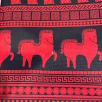 Jonathan Adler Equestrian Horse Southwestern Black Red Large Clutch Purse Bag Photo 8