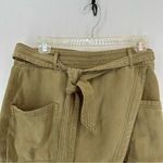 Sonoma  Front Tie Jean Cargo Short Skirt Wrap Pocket 2 Tan Photo 1