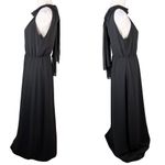 Ceremony by Joanna August Black Maxi Dress M Scarf Special Occasion Size M Photo 3