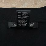 August Silk Sophisticated Silk Blend Black Top With Scarf Accent Size M Photo 3