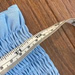 Blue smocked bust peplum babydoll tank large Photo 7