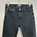 AGOLDE  Toni Mid Rise Raw Hem Black Straight Leg Jeans Size 27 Photo 1