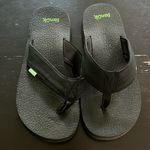 Sanuk black flip flops size 10 Photo 0