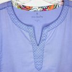 Vera Bradley  V-Neck Scrub Top Women’s Sz M Purple Stretch Pockets Healthcare Photo 1