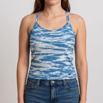 Nike  Size Small Dri-Fit Blue and White Tie Dye Athletic Tank Top. Photo 0