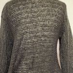 Wooden Ships Knit Sweater Metallic Gold Wool Mohair Blend Size Medium Large Photo 4