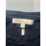 Maje  Black 100% Linen Trinite Embroidered Top‎ Size 2 Photo 2