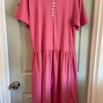 Talbots Women's Petite L Vintage 100% Cotton Pink Button-Front Drop Waist Dress Photo 0