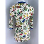 J.Crew Hawaiian Print Cotton Tunic Top Cover Up XS Tropical Beach Pineapple Photo 3