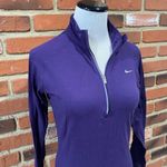 Women's Dri Fit Long Sleeve Top sz S Purple Nike Dri Fit Top Quarter Zip Photo 1