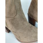 Very G Womens Western Suede Ankle Boots Size 8.5 Tan Block Heel Photo 11